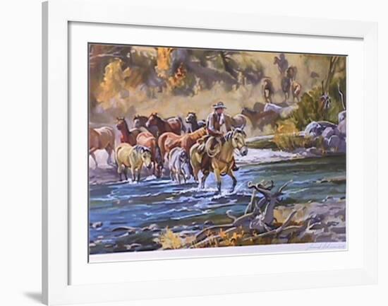 Leading 'em Home-Conrad Schwiering-Framed Limited Edition