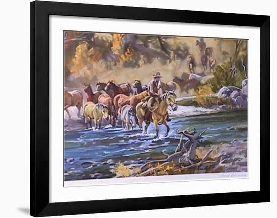 Leading 'em Home-Conrad Schwiering-Framed Limited Edition