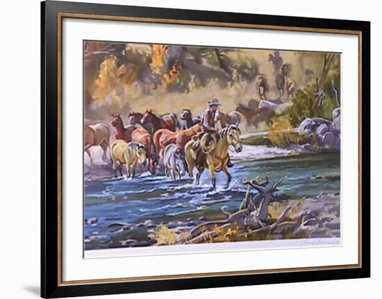 Leading 'em Home-Conrad Schwiering-Framed Limited Edition