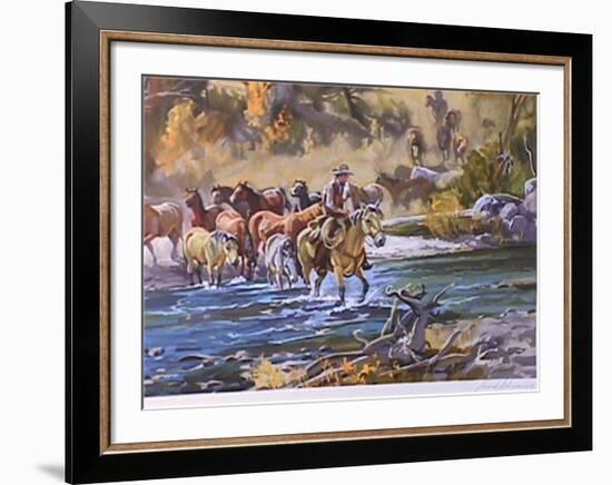 Leading 'em Home-Conrad Schwiering-Framed Limited Edition