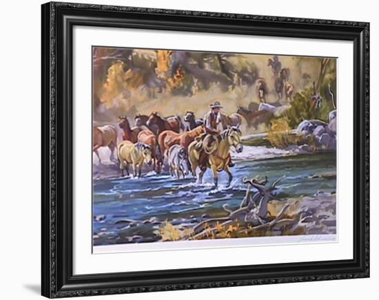 Leading 'em Home-Conrad Schwiering-Framed Limited Edition