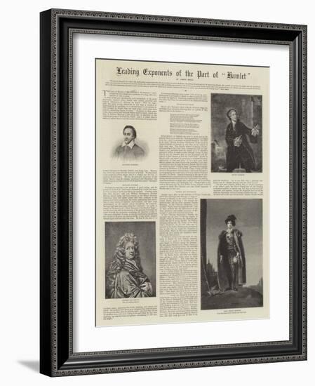 Leading Exponents of the Part of Hamlet-Thomas Lawrence-Framed Giclee Print