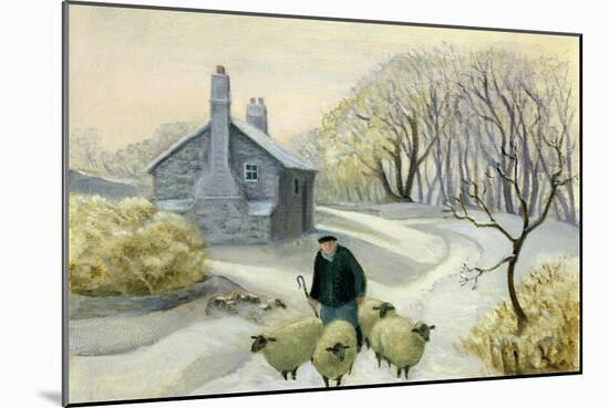 Leading the Sheep-Margaret Loxton-Mounted Giclee Print