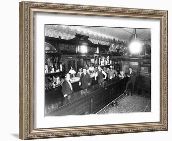 Leadville Saloon, C.1883-89-null-Framed Photographic Print