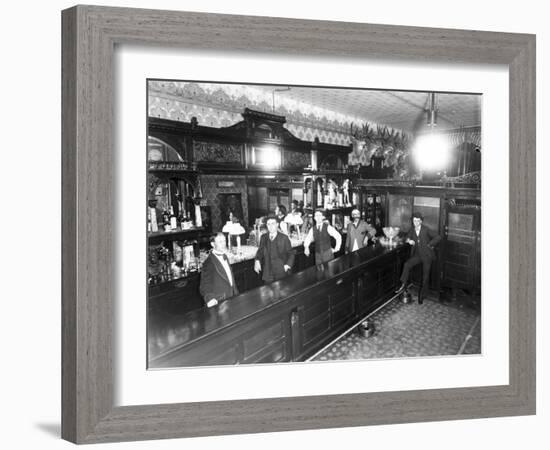 Leadville Saloon, C.1883-89-null-Framed Photographic Print