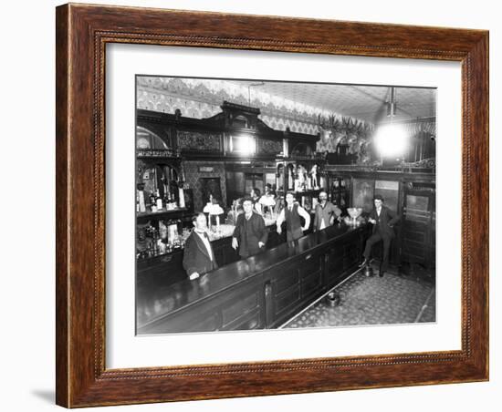 Leadville Saloon, C.1883-89-null-Framed Photographic Print