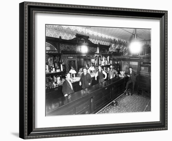 Leadville Saloon, C.1883-89-null-Framed Photographic Print