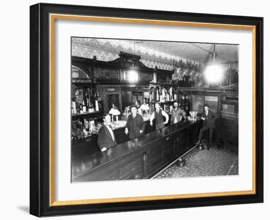 Leadville Saloon, C.1883-89-null-Framed Photographic Print