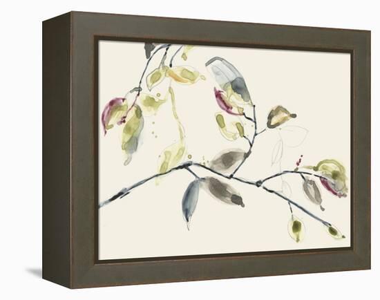 Leaf Branch II-Jennifer Goldberger-Framed Stretched Canvas