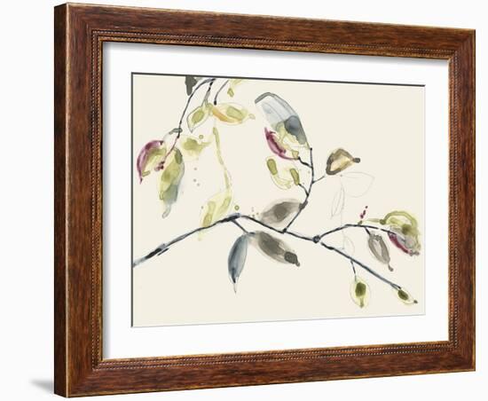 Leaf Branch II-Jennifer Goldberger-Framed Art Print