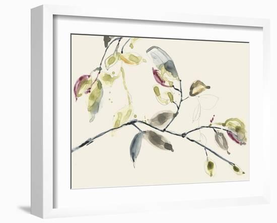Leaf Branch II-Jennifer Goldberger-Framed Art Print