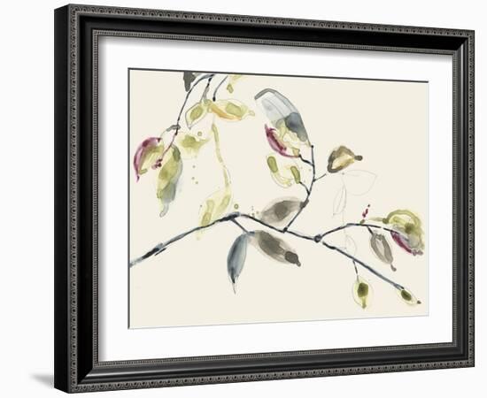 Leaf Branch II-Jennifer Goldberger-Framed Art Print