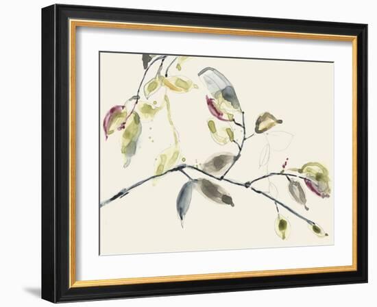 Leaf Branch II-Jennifer Goldberger-Framed Art Print