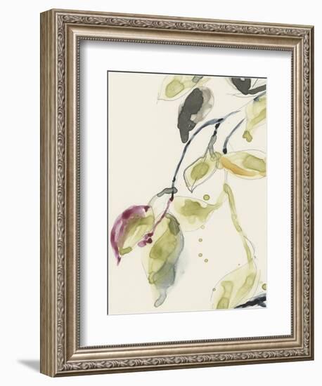 Leaf Branch Triptych I-Jennifer Goldberger-Framed Art Print