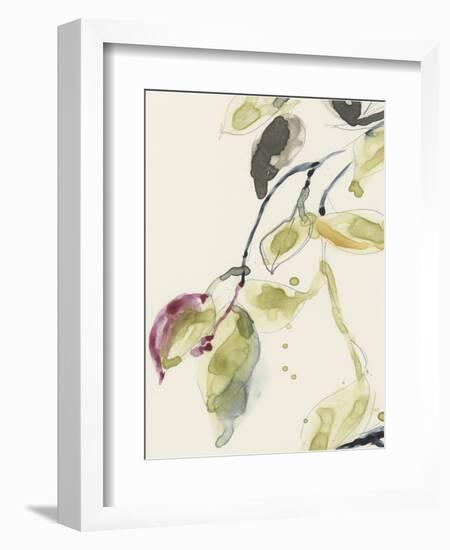 Leaf Branch Triptych I-Jennifer Goldberger-Framed Art Print