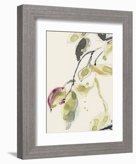 Leaf Branch Triptych I-Jennifer Goldberger-Framed Premium Giclee Print