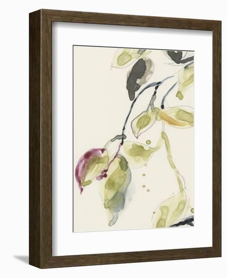 Leaf Branch Triptych I-Jennifer Goldberger-Framed Premium Giclee Print