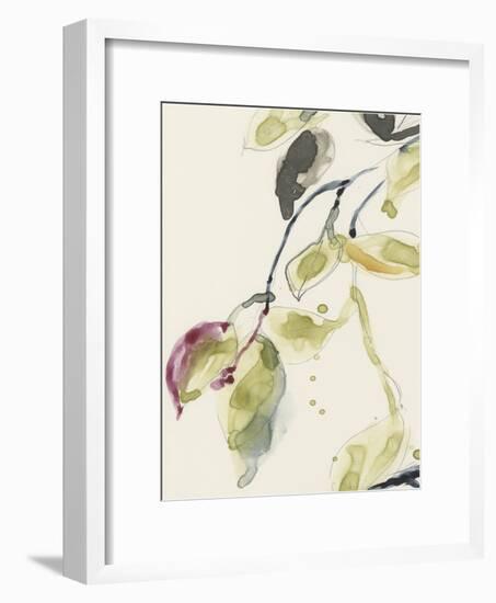 Leaf Branch Triptych I-Jennifer Goldberger-Framed Art Print