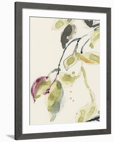 Leaf Branch Triptych I-Jennifer Goldberger-Framed Art Print