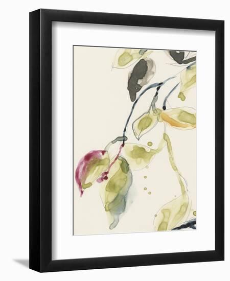 Leaf Branch Triptych I-Jennifer Goldberger-Framed Premium Giclee Print