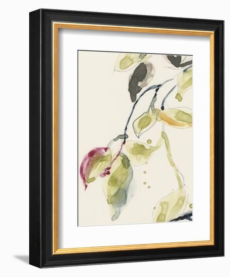 Leaf Branch Triptych I-Jennifer Goldberger-Framed Premium Giclee Print