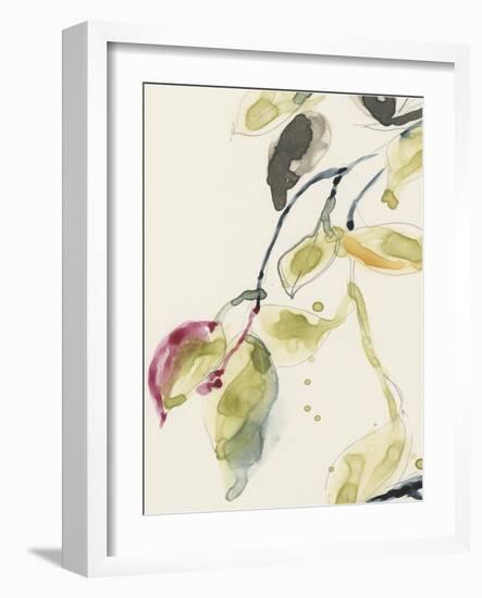 Leaf Branch Triptych I-Jennifer Goldberger-Framed Art Print