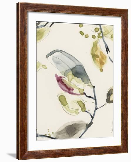 Leaf Branch Triptych II-Jennifer Goldberger-Framed Premium Giclee Print