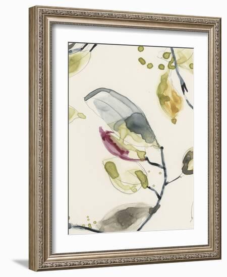 Leaf Branch Triptych II-Jennifer Goldberger-Framed Art Print