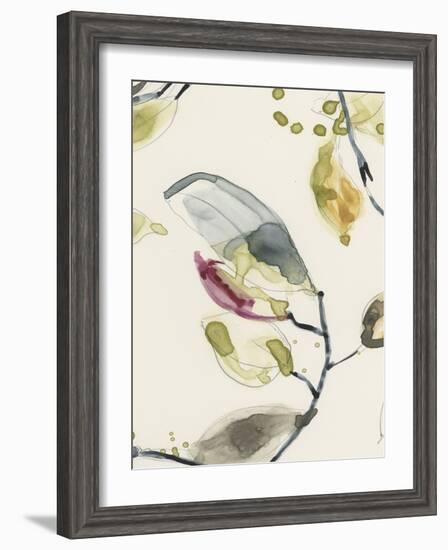 Leaf Branch Triptych II-Jennifer Goldberger-Framed Art Print