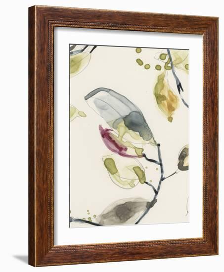 Leaf Branch Triptych II-Jennifer Goldberger-Framed Art Print