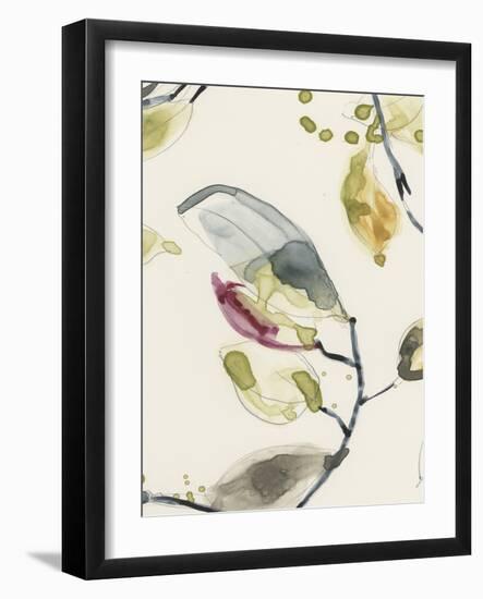 Leaf Branch Triptych II-Jennifer Goldberger-Framed Art Print