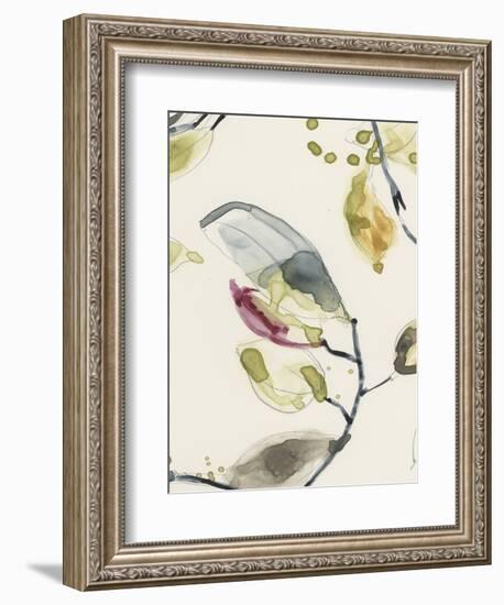 Leaf Branch Triptych II-Jennifer Goldberger-Framed Art Print