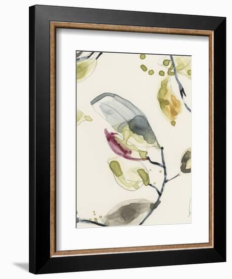 Leaf Branch Triptych II-Jennifer Goldberger-Framed Art Print