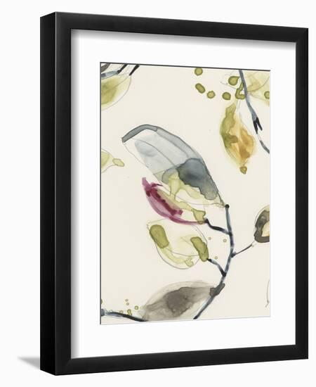 Leaf Branch Triptych II-Jennifer Goldberger-Framed Art Print