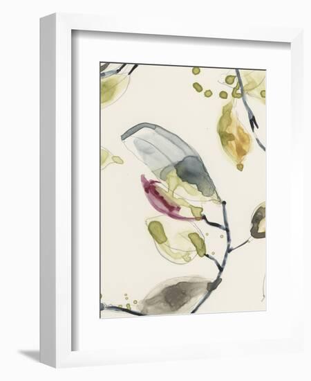 Leaf Branch Triptych II-Jennifer Goldberger-Framed Art Print