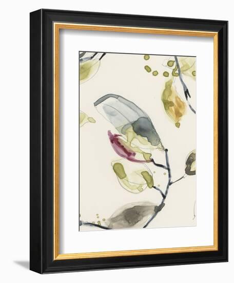 Leaf Branch Triptych II-Jennifer Goldberger-Framed Art Print