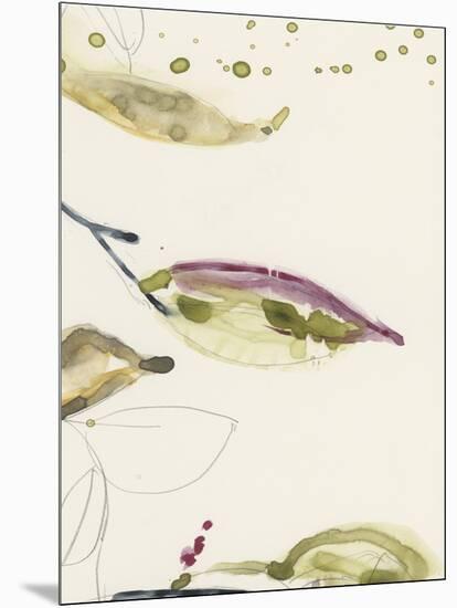 Leaf Branch Triptych III-Jennifer Goldberger-Mounted Art Print