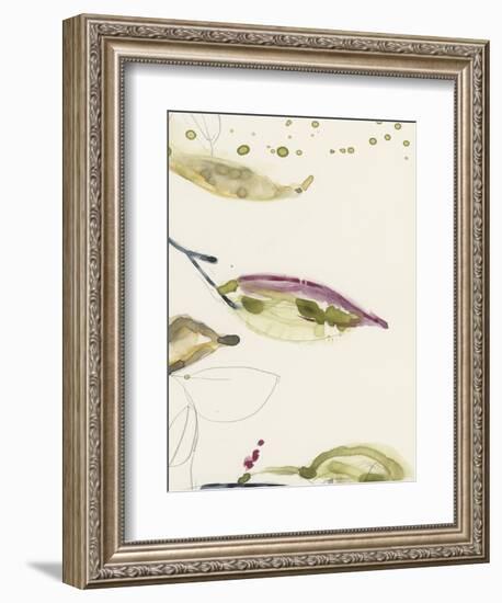 Leaf Branch Triptych III-Jennifer Goldberger-Framed Art Print