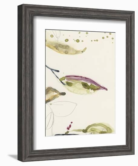 Leaf Branch Triptych III-Jennifer Goldberger-Framed Art Print