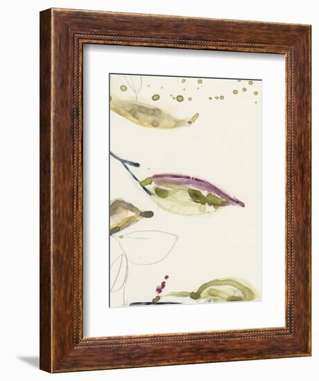 Leaf Branch Triptych III-Jennifer Goldberger-Framed Art Print