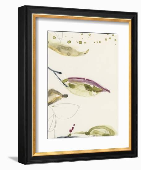 Leaf Branch Triptych III-Jennifer Goldberger-Framed Art Print