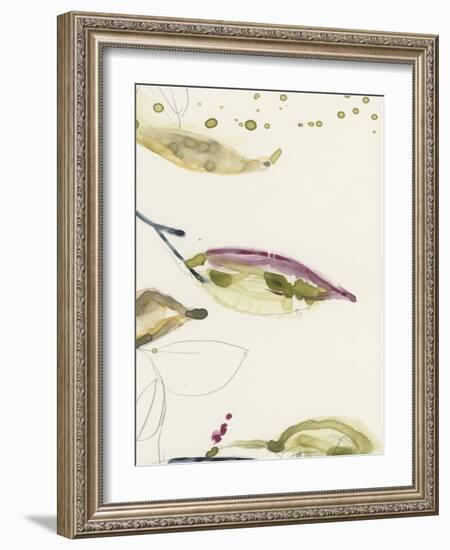 Leaf Branch Triptych III-Jennifer Goldberger-Framed Art Print