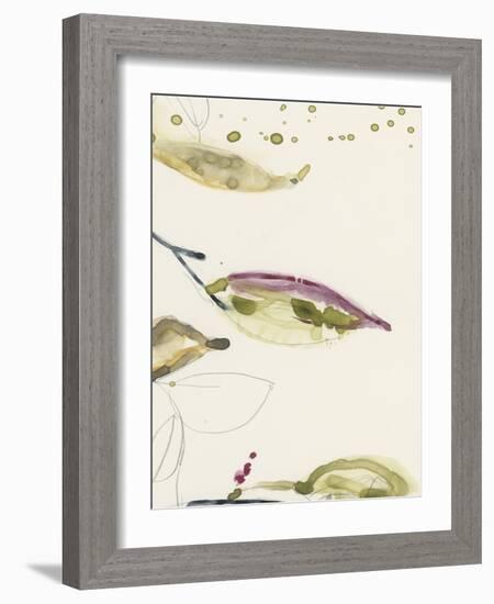 Leaf Branch Triptych III-Jennifer Goldberger-Framed Art Print