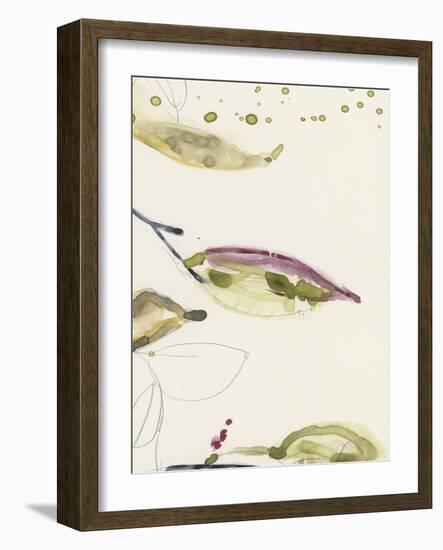 Leaf Branch Triptych III-Jennifer Goldberger-Framed Art Print