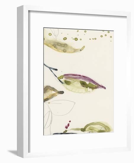 Leaf Branch Triptych III-Jennifer Goldberger-Framed Art Print