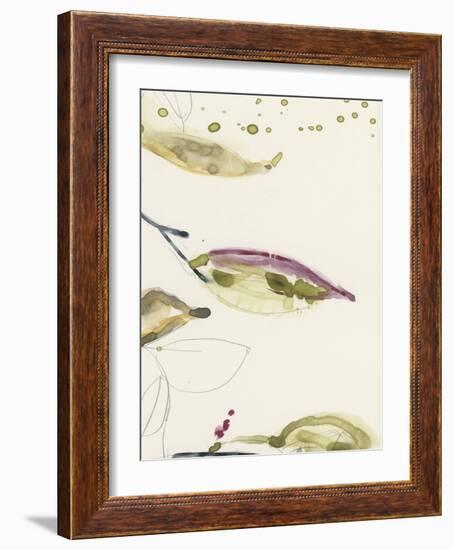 Leaf Branch Triptych III-Jennifer Goldberger-Framed Art Print