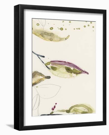 Leaf Branch Triptych III-Jennifer Goldberger-Framed Art Print