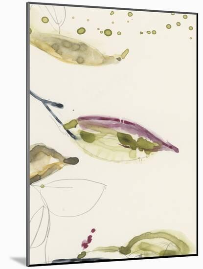 Leaf Branch Triptych III-Jennifer Goldberger-Mounted Art Print