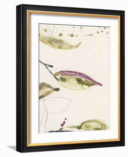 Leaf Branch Triptych III-Jennifer Goldberger-Framed Art Print