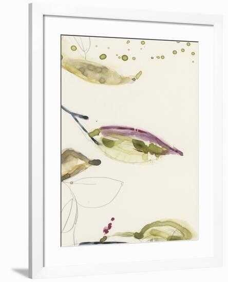 Leaf Branch Triptych III-Jennifer Goldberger-Framed Art Print